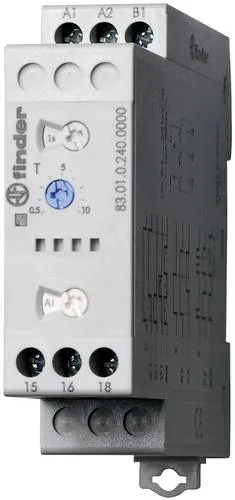 Finder 83.01.0.240.0000 Zeitrelais Multifunktional - Steckdosen- & Schalterteile, vielseitig einsetzbares Zeitrelais mit max. Schaltstrom von 16A für flexible Steuerung von elektrischen Geräten.