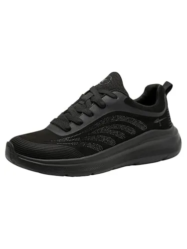 Tamaris Comfort Damen Sneaker flach Sportlich Vegan, Schwarz (Black Glitter), 36 EU - Pflegeleichter Sneaker mit waschbarem Obermaterial und kühlender Einlegesohle für angenehmen Tragekomfort. Ideal für den täglichen Einsatz und modisch vielseitig kombinierbar.