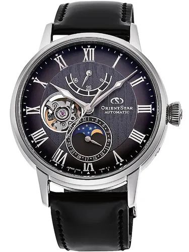 Orient Star RE-AY0107N00B Automatik-Herrenuhr 41mm - Elegante Armbanduhr für Herren mit Automatik-Antrieb und Gangreserveanzeige. Hochwertiges Edelstahlgehäuse und Saphirglas sorgen für Langlebigkeit und Stil. Ideal für jeden Anlass.