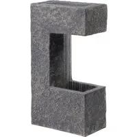 Dobar Polyresin-Brunnen mit Pumpe und LED's - Gartenbrunnen aus wetterfestem Polyresin, ideal zur Schaffung einer entspannenden Oase mit harmonischem Wasserspiel und Pflanzenoption.