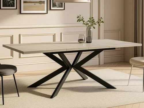 DUBI Möbel Esstisch MALTE – ausziehbar 140-220 cm - Der ausziehbare Esstisch „MALTE“ von DUBI Möbel bietet Flexibilität für 4-8 Personen. Mit zwei Einlegeplatten aus robusten Materialien wird er zum stilvollen Mittelpunkt in jedem Esszimmer.