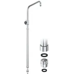 JOHO Höheverstellbare Duschstange mit Gewindeadapter 1/2 Zoll IG auf 3/4 Zoll AG - Höhenverstellbare Duschstange aus rostfreiem Edelstahl, flexibel einsetzbar und einfach zu montieren. Inklusive Gewindeadapter für vielseitige Armaturen. Robuste Bauweise für langanhaltende Nutzung.