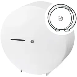 Racon 123 359 MW GR Quattro Toilettenpapierspender - Öffentliche Toilettenpapierspender für Jumborollen-Toilettenpapier, ideal für hoch frequentierte Toiletten und Waschräume.