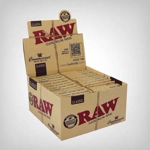 RAW Connoisseur King Size Slim Papers + Tips 24x à 32 Blatt + 32 Tips