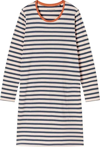SCHIESSER Nachthemd "Casual Essentials" Damen Gr. 38 - Bequemes Nachthemd aus 100% Baumwolle in champagner, ideal für süße Träume mit lässigem Style und praktischen Seitentaschen.
