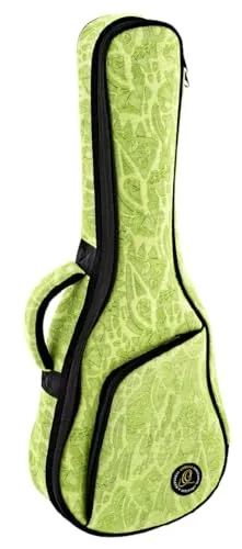 Ortega Guitars Jean Ukulele Gigbag - Tenor Ukulele Tasche - Höhe 69 cm - Breite 24 cm - Mit Schultergurten - Baumwolle / Leinen, Grün (OUB-TE-GRJ)