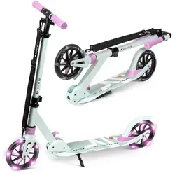 Movino City Light – LED-Cityscooter für Kinder und Jugendliche - Erlebe Fahrspaß mit dem Movino City Light: Stoßdämpfer für Komfort, große 180 mm Räder für Stabilität und leuchtende LED-Räder für Sicherheit. Höhenverstellbarer Lenker und praktischer Faltmechanismus machen ihn ideal für unterwegs.