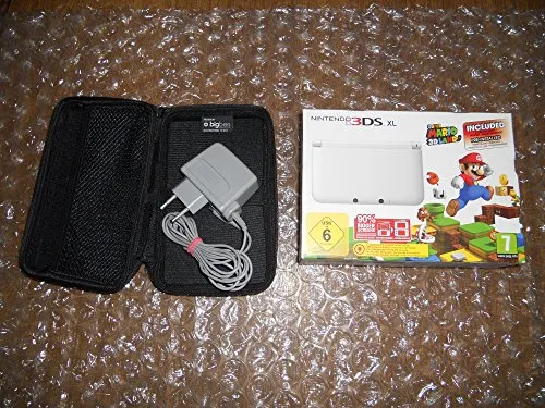 Nintendo 3DS XL Konsole Weiß + Super Mario 3D Land - Limitierte Edition - Konsolen mit vorinstalliertem Super Mario 3D Land, perfekte Unterhaltung für Gamer und Fans von Nintendo!
