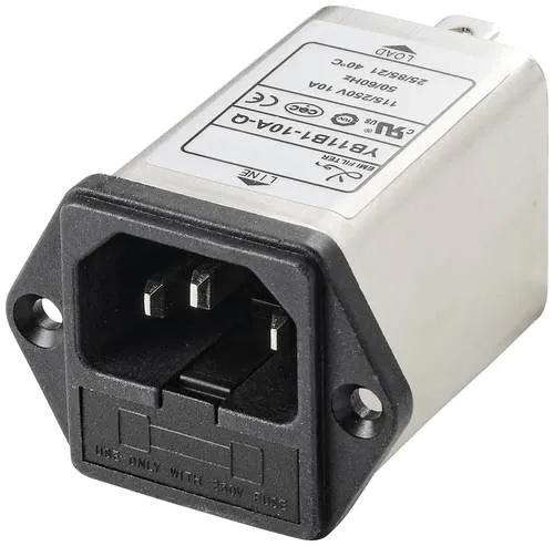 TRU COMPONENTS TC-10101436 Netzfilter mit Kaltgerätebuchse 250 V/AC 10A 0.3 mH (L x B x H) 54.3 x 44 x 31.3mm 1St.