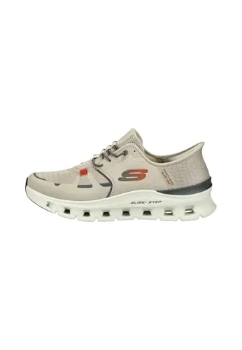 SKECHERS Herren Slipper GLIDE-STEP PRO - Komfortabler Sneaker - Sneaker mit exklusivem Skechers Fersenkissen, veganem Funktionsstrick-Obermaterial und Air-Cooled Memory Foam für ultimativen Komfort.