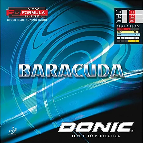 Donic Belag Baracuda blau 2,0 - Hochwertiger Tischtennisbelag - Erleben Sie mit dem DONIC BARACUDA eine neue Dimension des Spins und der Treffergenauigkeit. Ideal für ambitionierte Spieler, die ihre Leistung steigern möchten. Perfekt für präzise und kraftvolle Schläge.
