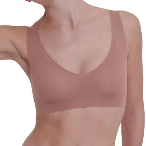 Sloggi BH ZERO Feel 2 0 Bralette Braun Large Damen - Funktionsunterwäsche mit nahtlosem Design für unsichtbaren Tragekomfort - spüren Sie die Freiheit mit einem BH, der sich wie eine zweite Haut anfühlt.