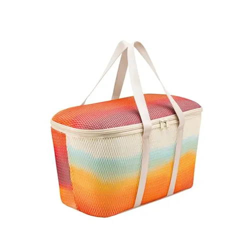 reisenthel coolerbag mesh Tropical – Elegante Kühltasche für Picknick und Einkauf - Hochwertige Kühltasche mit isolierender Innenfolie für lange Kühlung von Snacks und Getränken. Robustes Polyestergewebe, wasserabweisend und leicht zu reinigen – ideal für unterwegs.