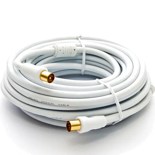 25m TV Antennenkabel HDTV FullHD 75Ohm Koaxialkabel 4K UHD Koax Stecker Buchse