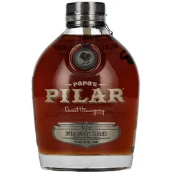 Papa's Pilar Solera FLAGSHIP DARK RUM 43% Vol. 0,7l - Premium Dark Rum mit 43% Vol., gereift bis zu 24 Jahre in verschiedenen Fässern für ein einzigartiges Geschmackserlebnis. Ideal für puren Genuss oder edle Cocktails.