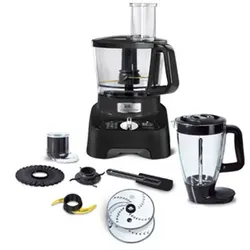 Tefal DO821838 Double Force Foodprozessor – 1000W, 3L, Schwarz - Vielseitiger Foodprozessor mit 1000 Watt Leistung und 3L Behälter. Ideal für schnelles Zerkleinern und Mixen. Inklusive praktischem Standmixeraufsatz und 3 Geschwindigkeitsstufen.