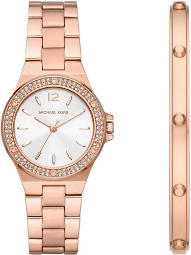 Michael Kors MK1073SET Damenarmbanduhr - Elegante Damenuhr im Edelstahl-Design mit rundem Gehäuse und mineralglas, perfekt für stilbewusste Frauen.