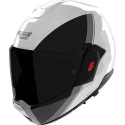 Nolan N120-1 Klapphelm - Perlweiß/Schwarz/Grau, Größe M - Hochwertiger Klapphelm für Onroad-Aktivitäten, mit optimaler Belüftung und kratzfestem Visier. Ideal für komfortable Fahrten und sicheres Fahren.