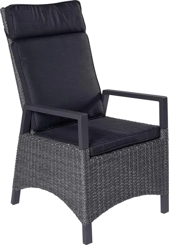 LC Garden Keramo Positionsstuhl Verstellsessel grau - Eleganter Hochlehner mit stufenlos verstellbarer Rückenlehne und komfortablen Auflagen. Ideal für entspannte Stunden im Garten oder Wintergarten – leicht und rostbeständig dank Aluminiumrahmen.