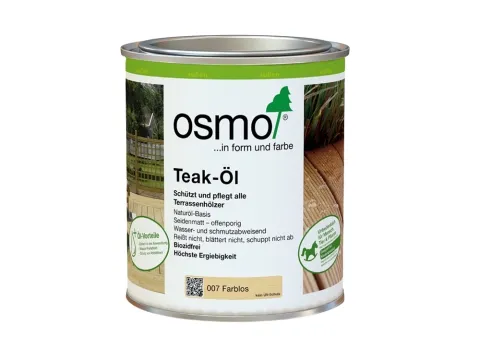 Osmo Teak-Öl 007 farblos, 0,75l - Hochwertiges Pflegeöl für Teakholz, sorgt für eine langanhaltende Schönheit und schützt vor Umwelteinflüssen. Ideal für Möbel und Terrassen.