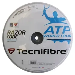 Tecnifibre RAZOR CODE Tennissaite 200m - Hochmodul-Polyester - Hochmodul-Polyester-Tennissaite für mehr Spin und Kontrolle. Monofilament-Konstruktion mit Thermocore-Technologie. Perfekt für ambitionierte Spieler, die ihre Leistung steigern möchten.