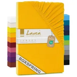 Lavea Spannbettlaken Maya - Spannbettlaken aus 100% Baumwolle, fusselfrei und pflegeleicht, mit rundum Gummizug für perfekten Sitz auf Matratzen bis 30 cm Höhe.