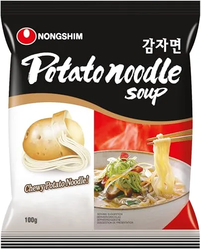 Nong Shim Instantnudeln Potato Noodle Soup – Koreanische Suppe mit Kartoffelnudeln - schnelle Zubereitung – 1 x 100g