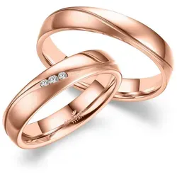 MARRYA Partnerring Titan Ringe Trauringe Eheringe Partnerringe rosa 48