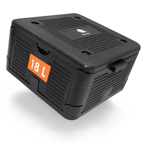 Kleine Faltbare Thermobox Schwarz - 18L Warmhaltebox für Speisen - Praktische Thermobox mit 18L Fassungsvermögen, ideal zum Warmhalten und Kühlen von Speisen. Kompakt und leicht transportierbar, perfekt für Ausflüge und Veranstaltungen.