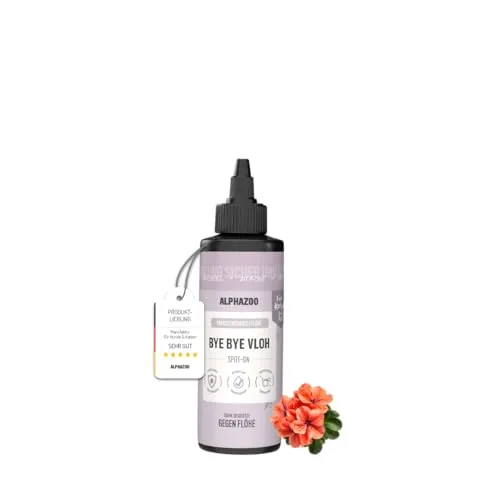 alphazoo Bye Bye Vloh Spot-On für Katzen 100ml – natürlicher Schutz gegen Flöhe mit Lavendel, Geraniol & Zitronen-Eukalyptus. Sanfte, alkoholfreie Pflege für Haut & Fell. Hautfreundlich & ohne Zusätze