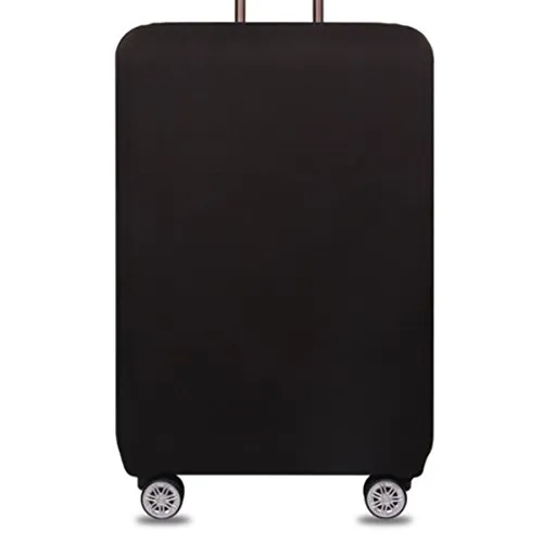 YianBestja Elastisch und Einfarbig Kofferhülle Koffer Abdeckung Schutzhülle Kofferschutzhülle Kofferbezug Luggage Gepäck Cover mit Band und Klettverschluss (Schwarz, M (22-24 Zoll))