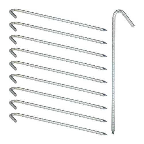 XL Bodenanker Zeltanker Sturmheringe - 39 cm verzinkt - Erdanker aus massivem Stahl, ideal für sturmfeste Befestigungen, besonders robust und langlebig für sicheren Halt.