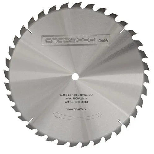 HM Brennholz-Sägeblatt 600mm 36Z Hartmetall - Tischkreissägeblätter für präzise Holzschnitte, ausgestattet mit 36 Zähnen und einer Schnittstärke von nur 4,2 mm für saubere Ergebnisse.
