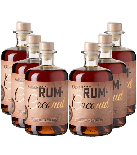 Prinz Rum-Coconut Likör mit Inländerrum - 6 Flaschen - Entdecken Sie den köstlichen Prinz Rum-Coconut Likör im praktischen Sechserpack – ideal für gesellige Abende und besondere Anlässe!