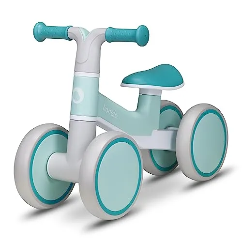 LIONELO VILLY Kinder Laufrad für 12-36 Monate - Kinderfahrzeuge mit 4 stabilen Rädern für sicheres Fahren, ergonomischem Sitz und ideal für die motorische Entwicklung von Kleinkindern. Leicht und einfach zu reinigen – das perfekte Geschenk!