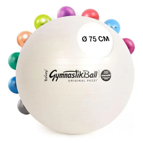 PEZZI Original Gymnastikball MAXAFE pearlwhite 75 cm Sitzball