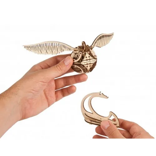 UGEARS Goldener Schnatz 3D-Puzzle für Erwachsene - 3D-Puzzle aus Holz, bewegliche Flügel und ideal für Harry Potter Fans, perfekt als Geschenk oder Schreibtischdeko.