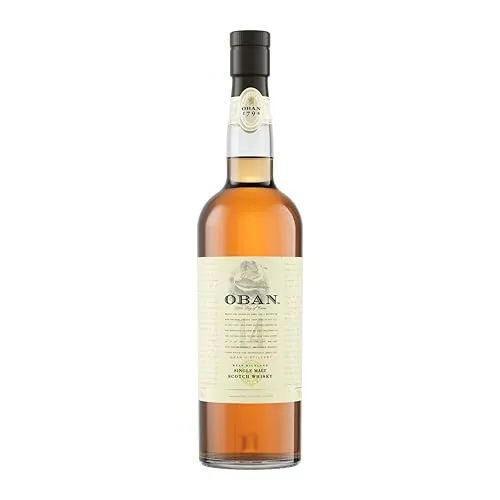 OBAN 14 Jahre Single Malt Scotch Whisky - Aromatischer Highland Whisky, handgefertigt aus den schottischen Highlands, vollmundig und ideal zum Verschenken