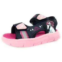 Kappa Unisex Kinder Flake Sun K Sandale, Navy Pink, 26 EU - Wanderschuhe für Kinder mit 2 Fach-Klettverschluss, rutschhemmendem Profil und Blinklicht – ideal für kleine Abenteurer!