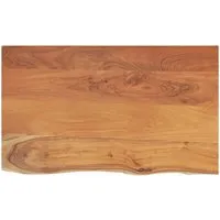 vidaXL Waschtischplatte 100x60 cm aus Akazienholz - Waschtischplatte aus massivem Akazienholz mit rustikaler Naturkante, ideal für individuelle Badezimmergestaltungen und vielseitig einsetzbar.