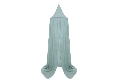 Jollein Baldachin Vintage Sea Green - Oeko-TEX-zertifiziert - Baby Betthimmel & Himmelstangen, schafft Geborgenheit und Gemütlichkeit im Kinderzimmer mit einer Höhe von 245 cm.