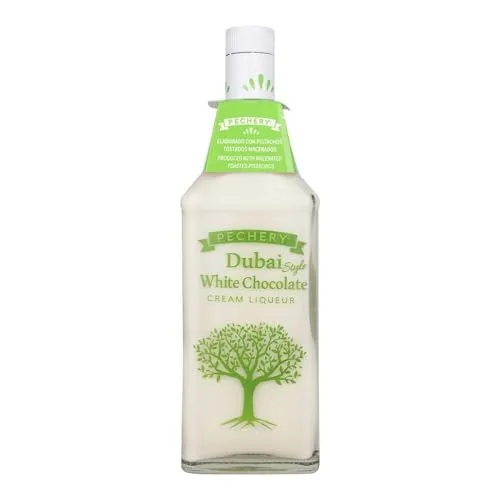 PECHERY Dubai Style Weiße Schokolade – Sahnelikör mit Kakao und Pistazien-Mazerat, 0,7l, Alk. 17% Vol.