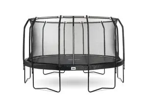 Salta Trampolin Premium Black Edition ø 457 cm Schwarz - Trampolin mit elegantem Design, starkem Stahlrahmen und extra vielen konischen Federn für ein fantastisches Sprungerlebnis und hohe Sicherheit.