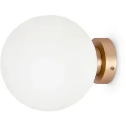 Maytoni Wandleuchte Modern, Weiß & Gold - Elegante Wandstrahler aus Metall und Glas mit gleichmäßiger Lichtverteilung, ideal für stilvolle Innenbeleuchtung in jedem Raum.