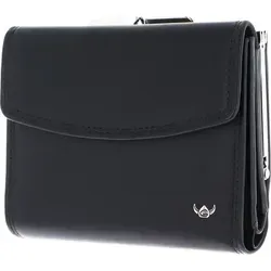 Golden Head Leder Geldbörse Polo RFID Protect Bügelbörse 2123 Schwarz - Elegante, schlanke Geldbörse für Damen und Herren mit RFID-Schutz. Bietet ausreichend Platz für Karten, Scheine und Münzen – ideal für den Alltag oder besondere Anlässe.