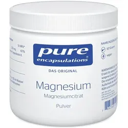 Pure Encapsulations Magnesium Magn.citrat Pulver - Arzneimittel mit hochbioverfügbarem Magnesiumcitrat, ideal für Allergiker und zur individuellen Dosierung. Unterstützt Energiestoffwechsel und Muskelfunktion.