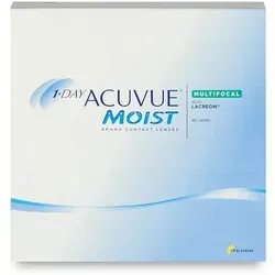 Johnson & Johnson 1-Day Acuvue Moist Multifocal Tageslinsen - Kontaktlinsen mit UV-Schutz, ideal für Alterssichtigkeit, bieten exzellente Sehqualität in der Nähe und Ferne dank innovativem Design.