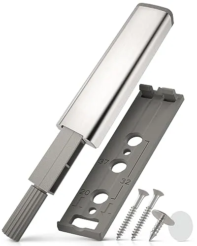 LouMaxx Drucktüröffner – müheloses Öffnen von Schranktüren und Schubladen durch Push to open Türöffner – geeignet für viele Schränke z.B. von Ikea – 4er-Set Drucktüröffner Schrank, mit Neodym Magnet