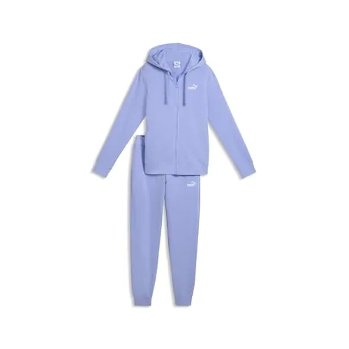 Puma Hooded Sweat Suit TR cl intense lavender M - Stylischer Hooded Sweat Suit für Damen aus hochwertigem French Terry mit 50 % recycelten Materialien. Bequem für Training und Alltag, mit Kapuze und praktischen Taschen für zusätzlichen Komfort.