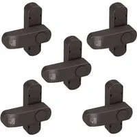 BASI Fensterbeschlag Fenstersicherung (Spar-Set, 5 St) - Fenstersicherungen für einflügelige Fenster, bieten effektiven Einbruchschutz mit einfacher Druckknopfsicherung und sind ideal zum Nachrüsten.